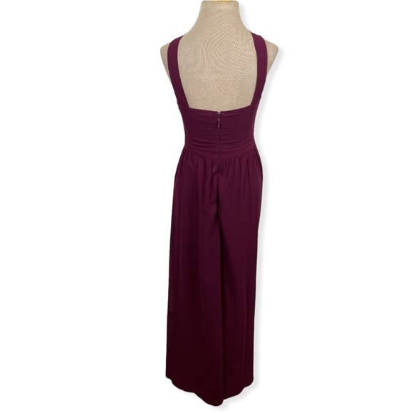 Lulus Air of Romance Burgundy Maxi Dress size small - Picture 3 of 6